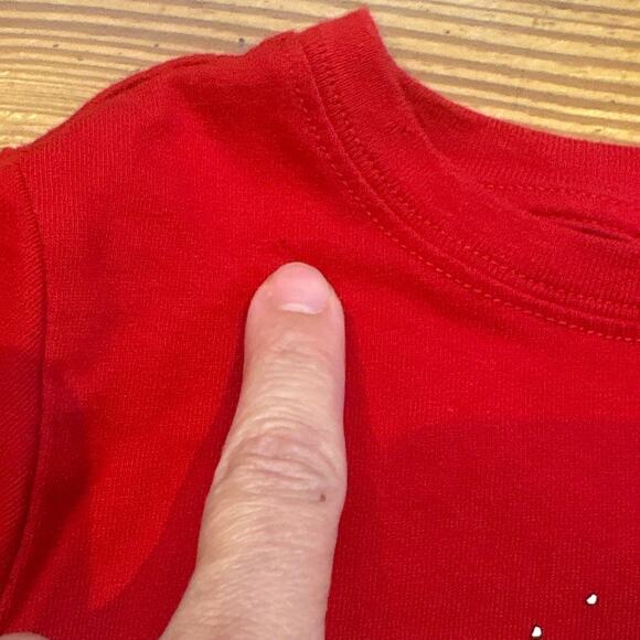 Janie and Jack red Peanuts Christmas holiday long sleeve shirt SIZE 2T - Picture 5 of 7